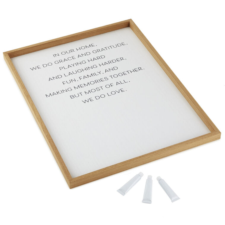 In Our Home We Do Love Wood Sign Family Handprint Kit