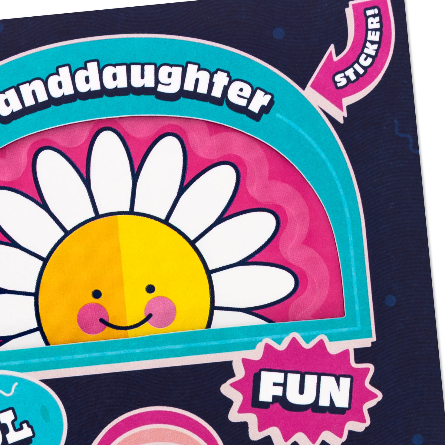 Granddaughter Birthday Card With Daisy Flower Decal Card Front Detail image number 6