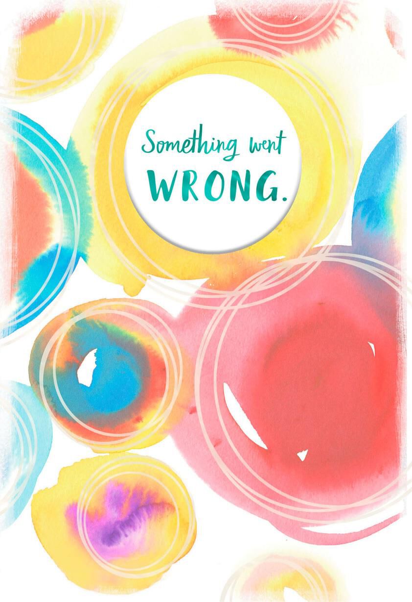 Watercolor Circles I'm Sorry Apology Card