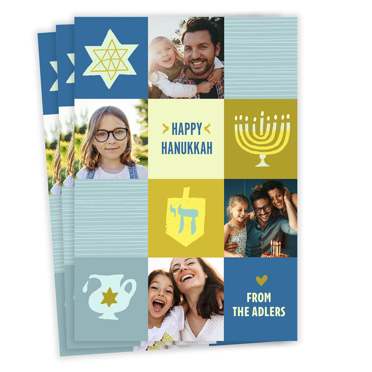 Holiday Icons Flat Hanukkah Photo Card