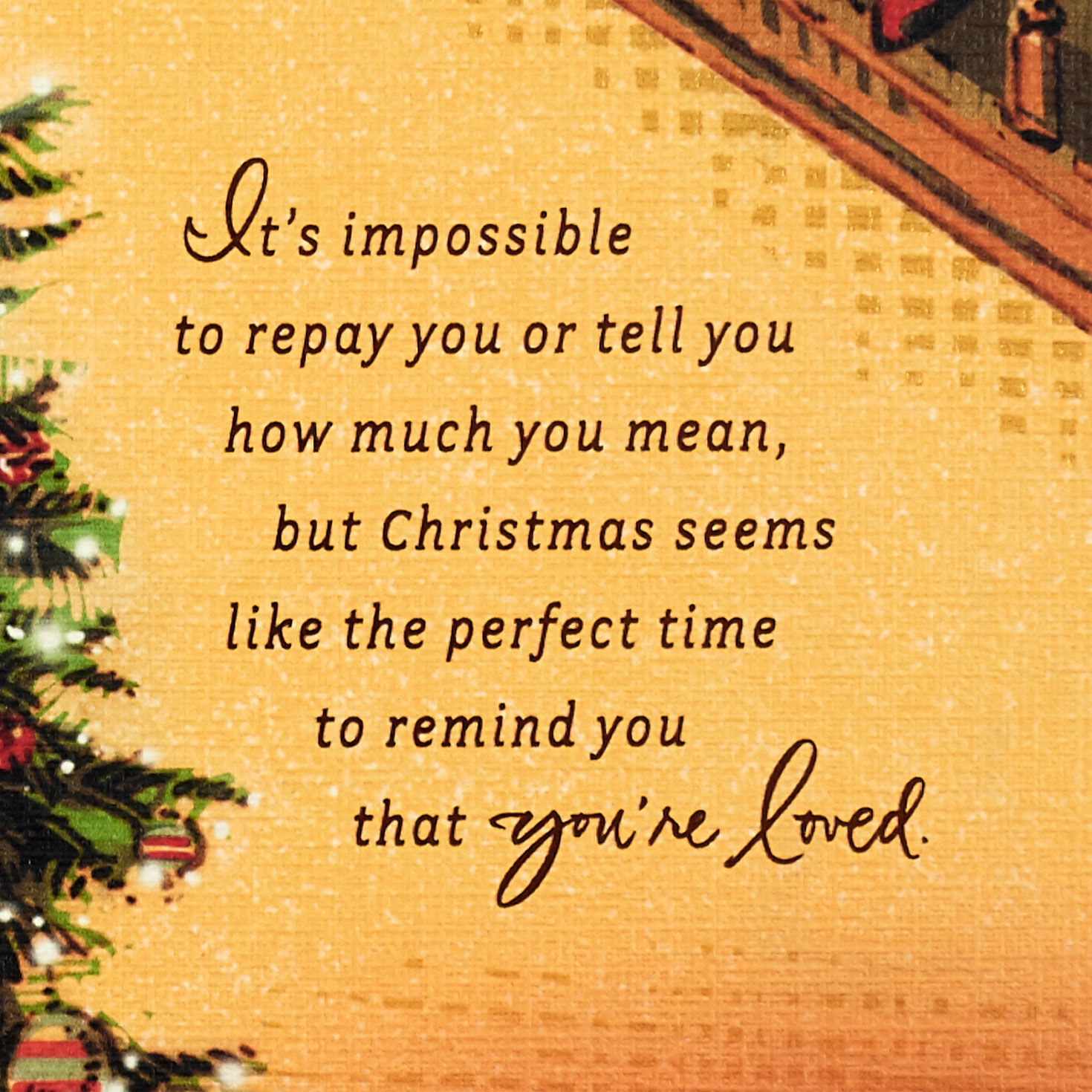 Home, Family, Love Christmas Tree Christmas Card for Dad, , large image number 3