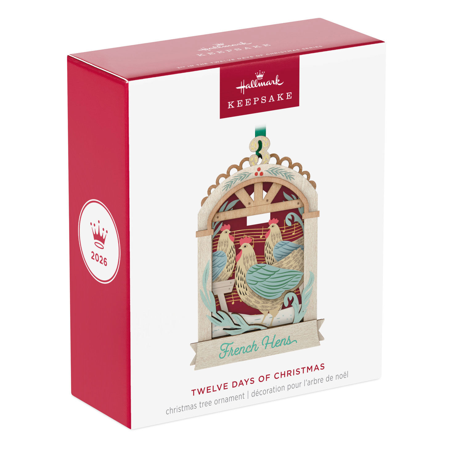 Three French Hens Keepsake Ornament Package Front image number 7