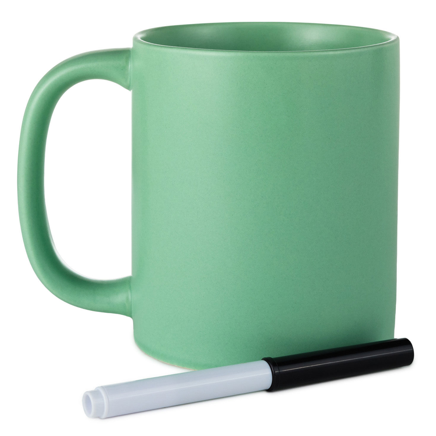 Green Mug for New Grandparent With Area to Add Date back image number 3