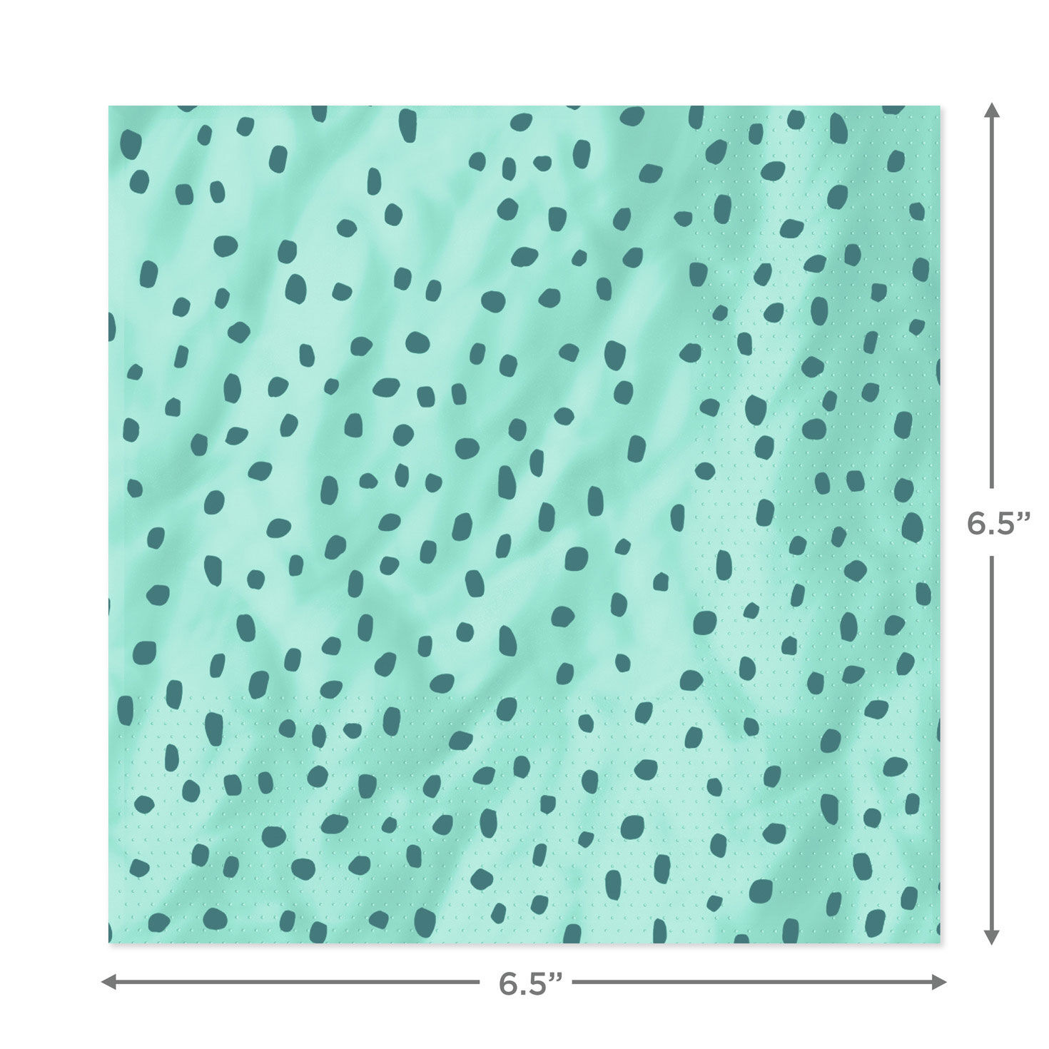 Aqua With Green Dots Dinner Napkins, Set of 16, , large image number 3