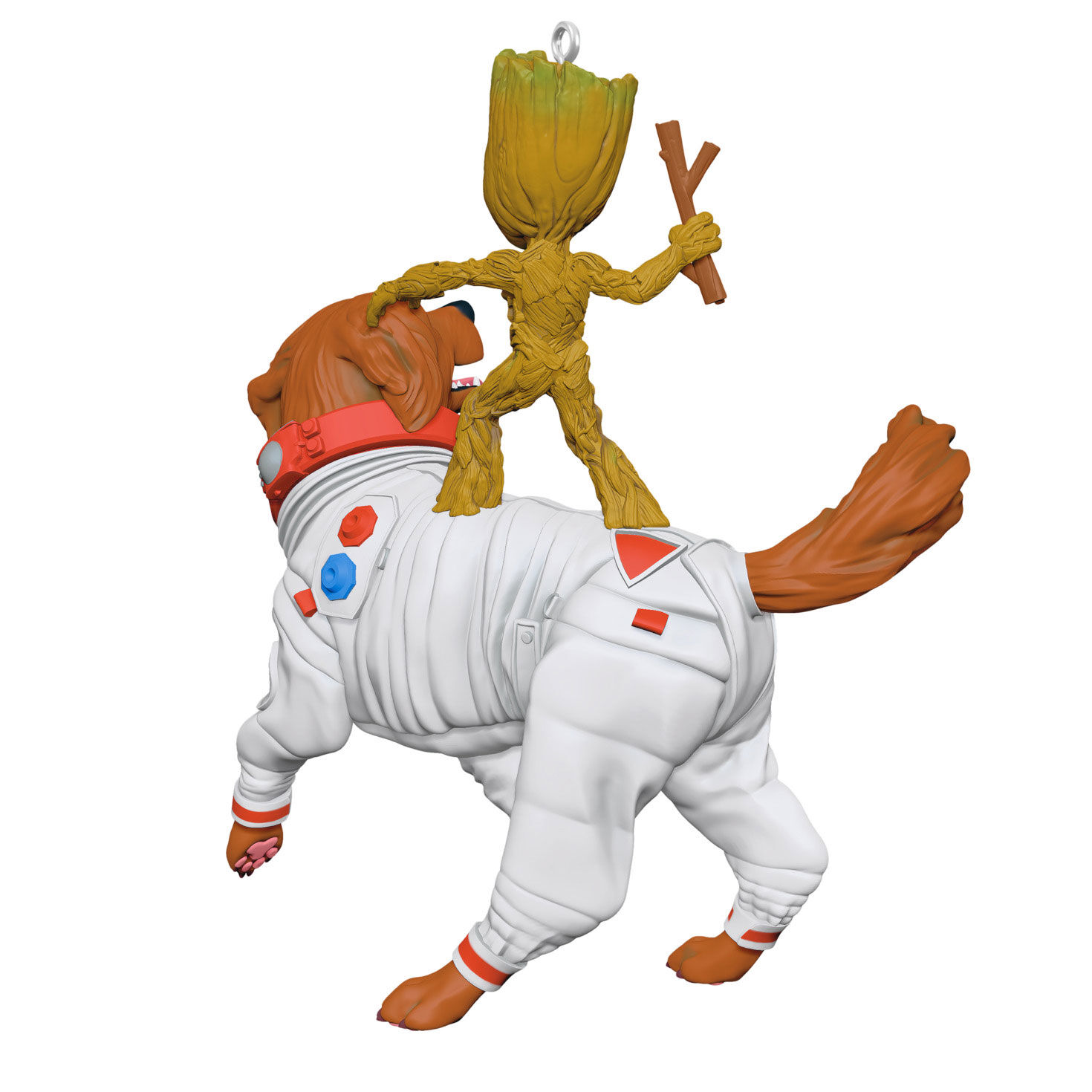 Groot and Cosmo Dog Keepsake Ornament Back image number 6