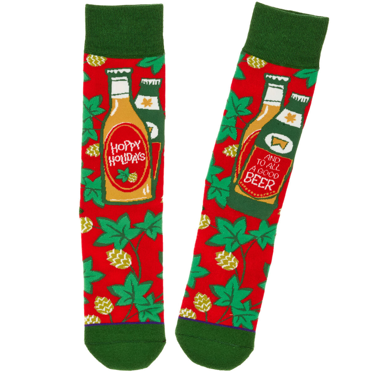 Hoppy Holidays Toe of Kind Novelty Christmas Crew Socks Socks & Shoes