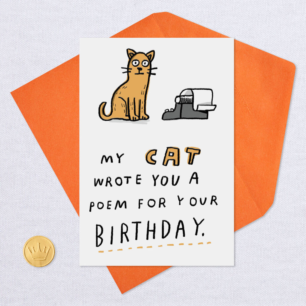 My Cat Wrote A Poem Birthday Card Greeting Cards Hallmark