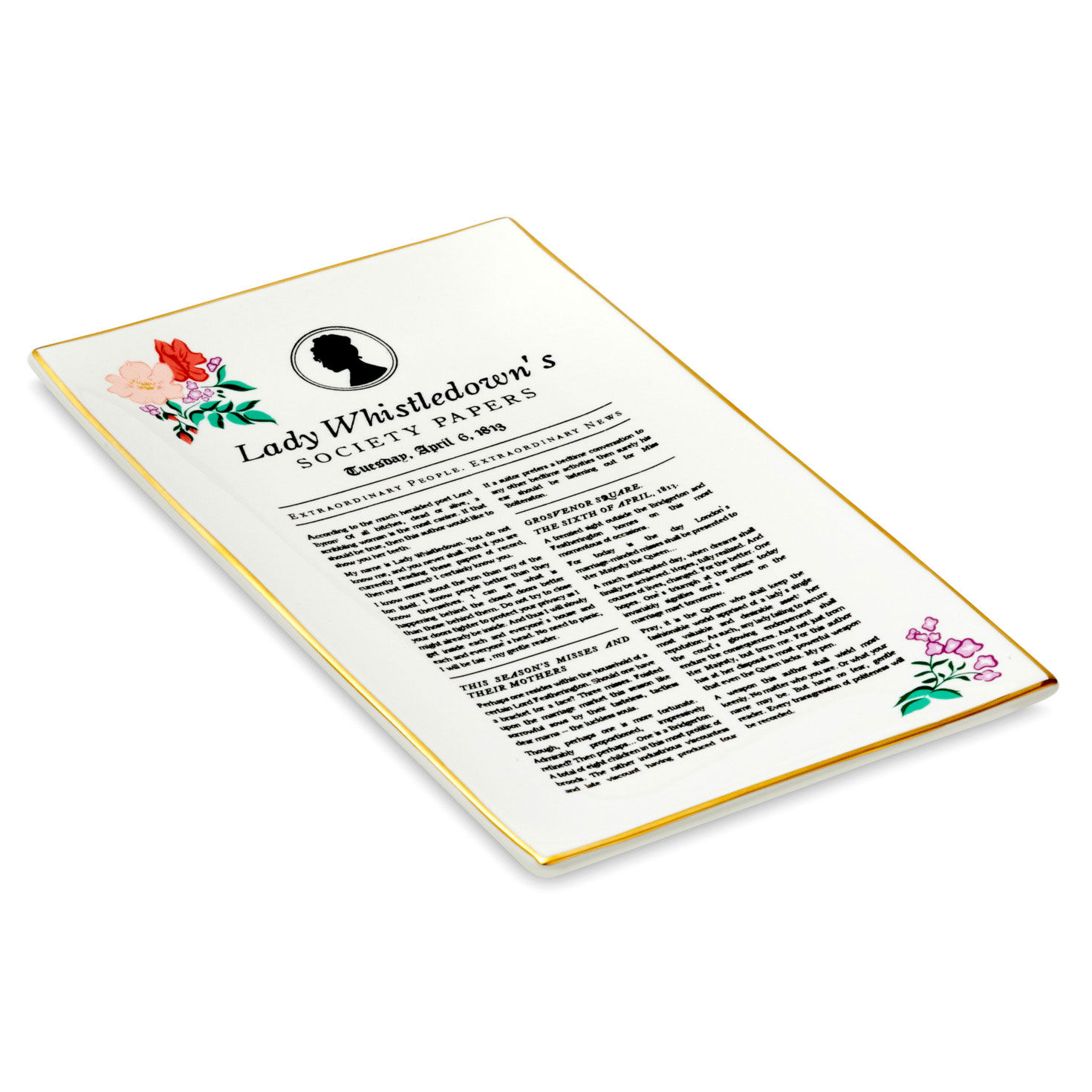 Bridgerton Lady Whistledown's Society Papers Trinket Dish