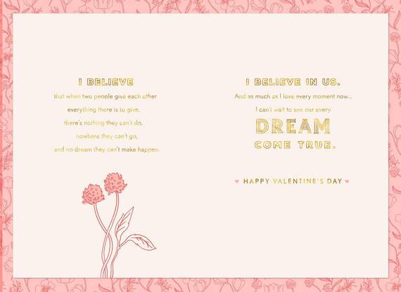 I Believe in Love Valentine's Day Card, , large image number 2