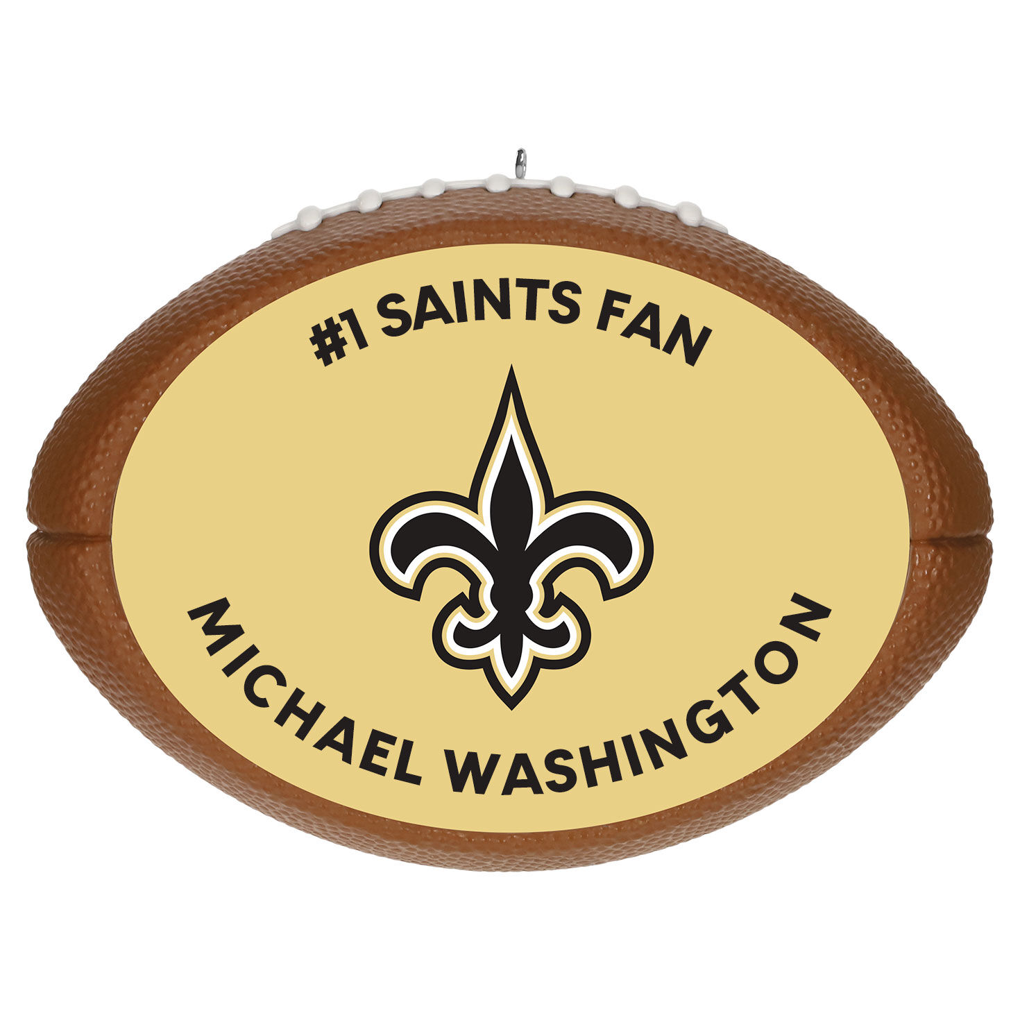 NFL New Orleans Saints Football Personalized Ornament, Custom Text for only USD 30.99 | Hallmark