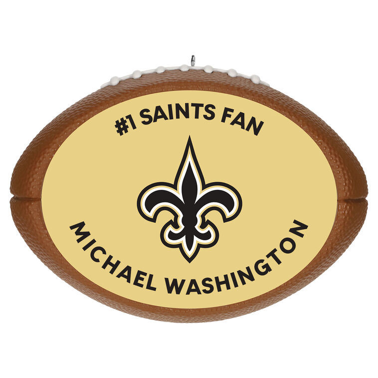 NFL New Orleans Saints Football Personalized Ornament, Custom Text