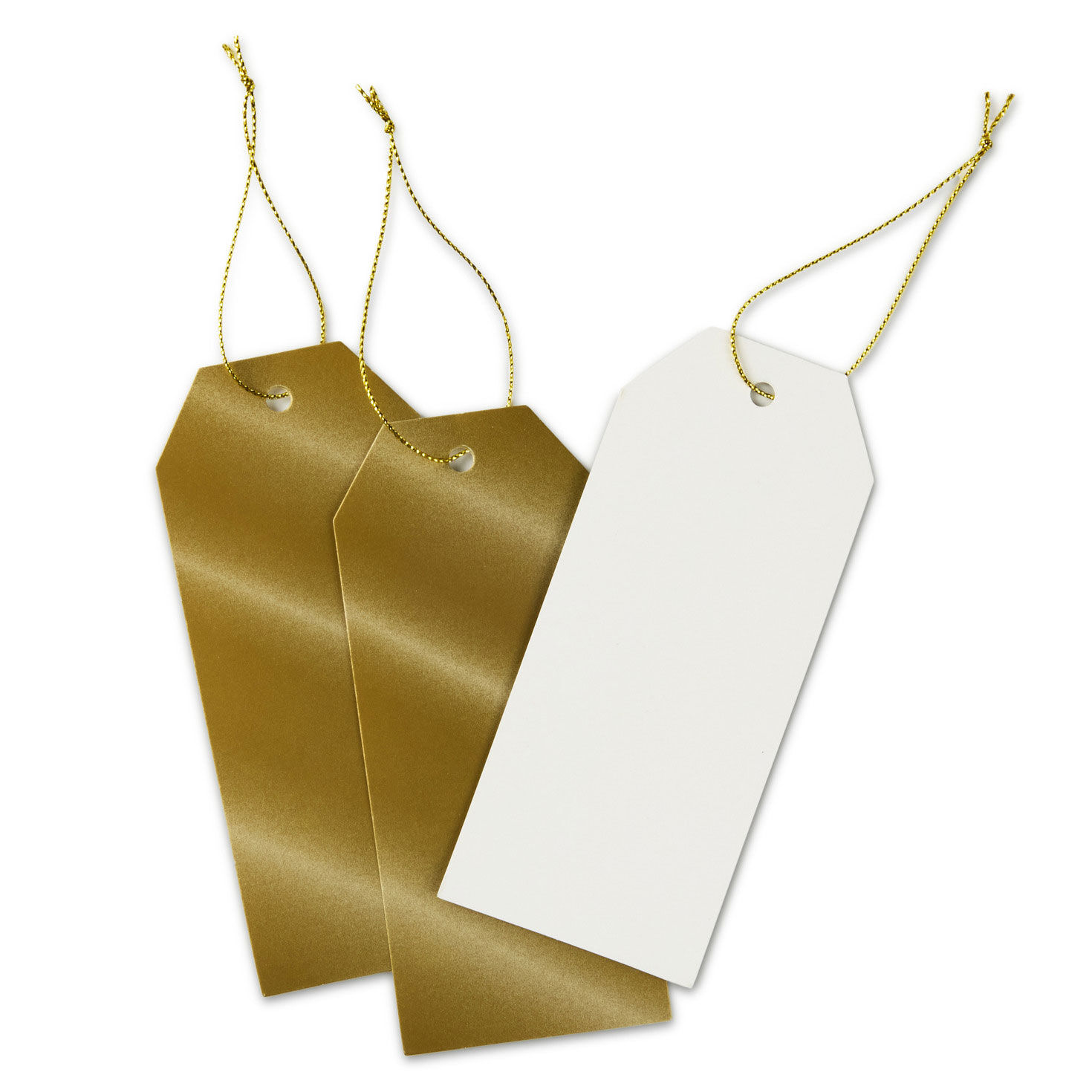 White and Gold Holiday Gift Wrap Accessories upclose view image number 4