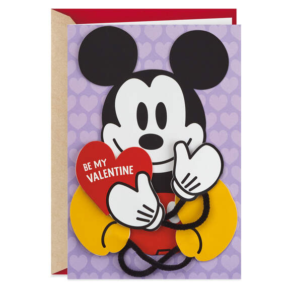 Disney Mickey Mouse Hugger Valentine's Day Card, , large image number 1