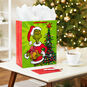 Grinch With Present Large Christmas Gift Bag In Use image number 2