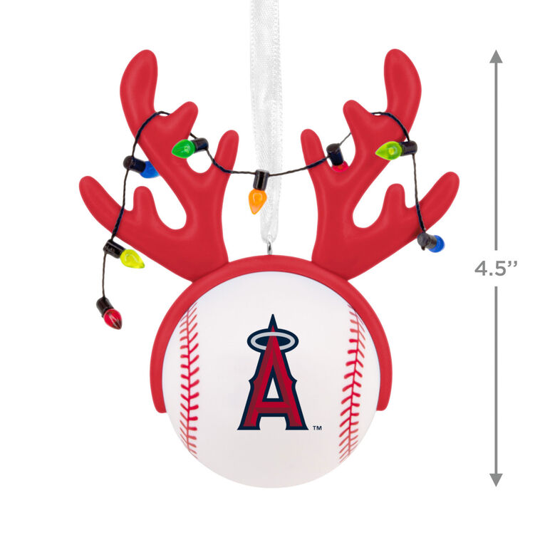Angels Reindeer Baseball Christmas Ornament measurement image number 3