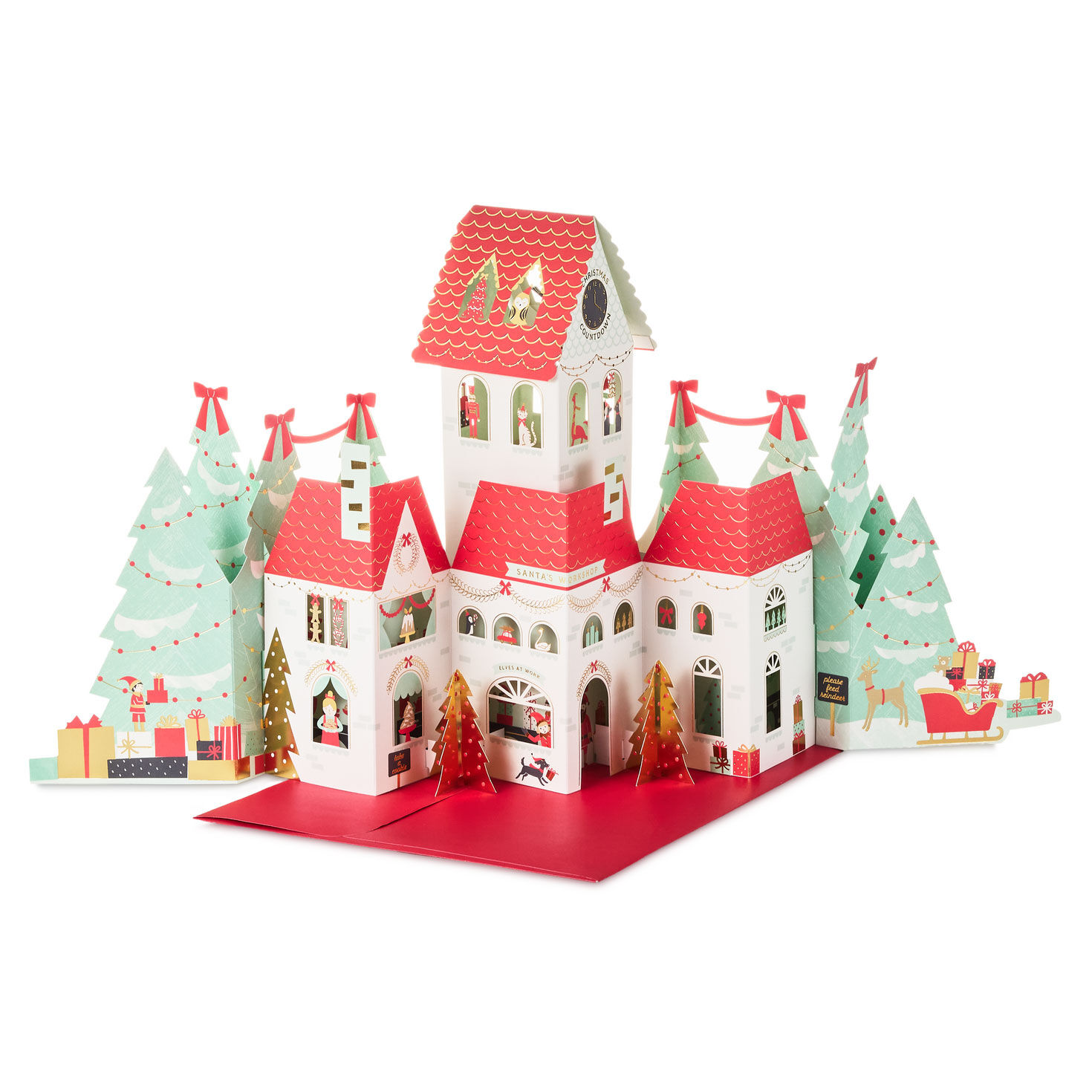 Santa's Workshop 3D Pop-Up Christmas Card