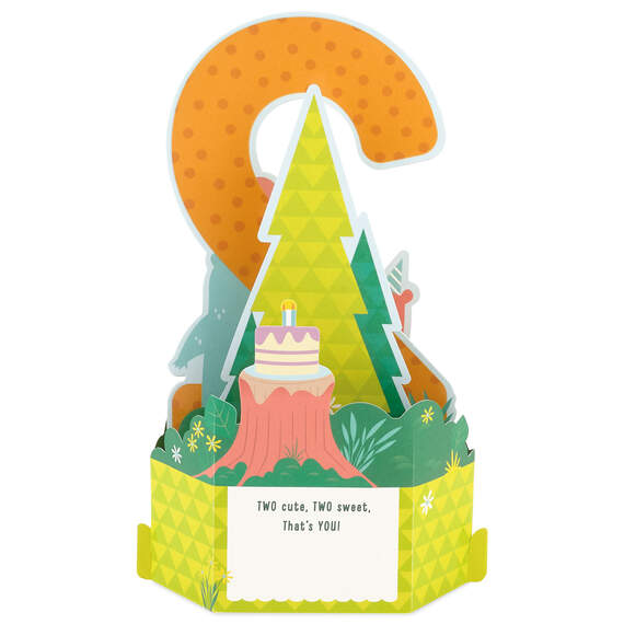 You're Two Cute Bears 3D Pop-Up 2nd Birthday Card, , large image number 2