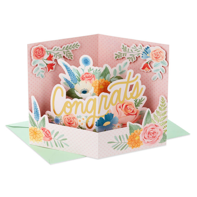 Celebrating Your Love 3D Pop-Up Wedding Card