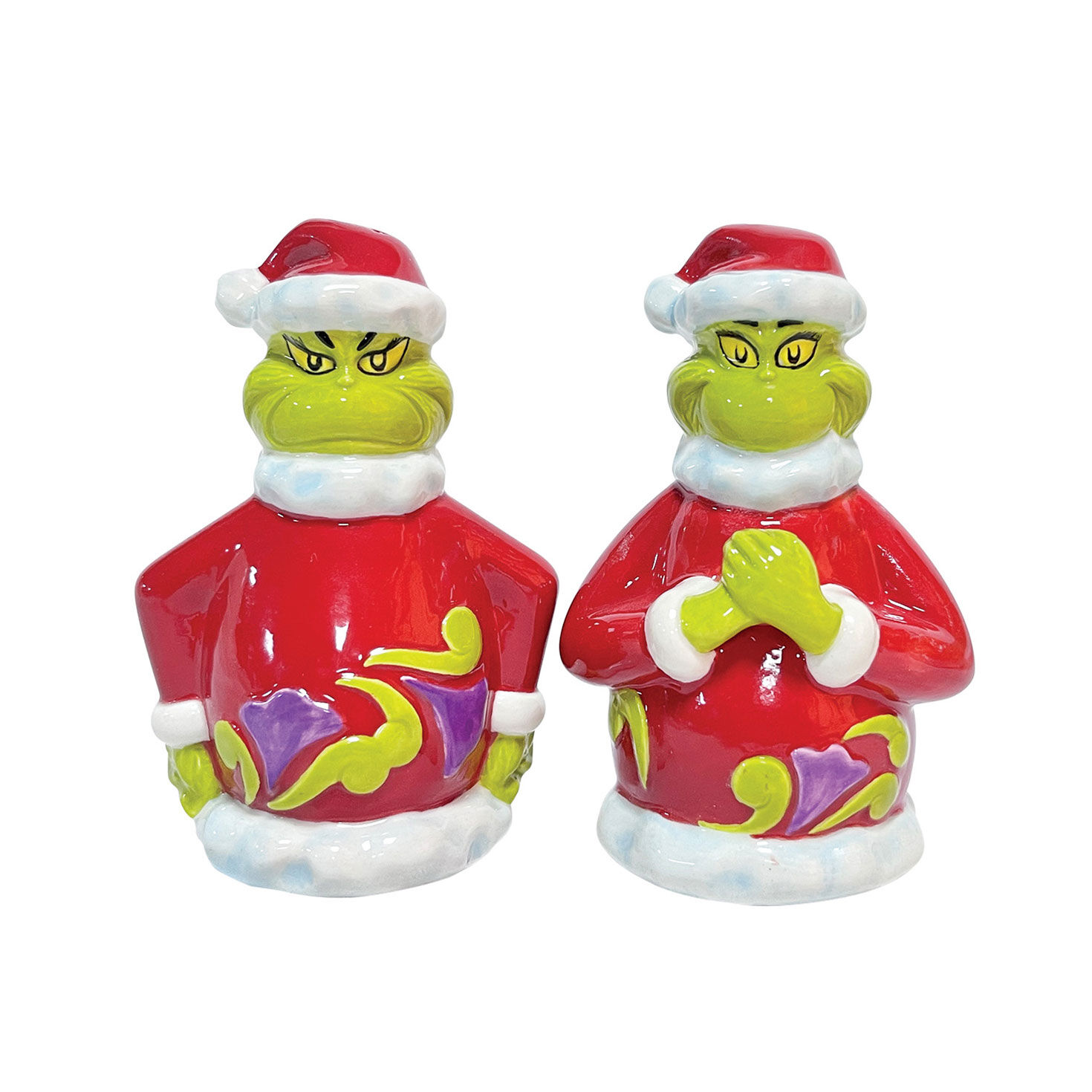 Jim Shore The Grinch Naughty and Nice Salt and Pepper Shakers, Set of 2
