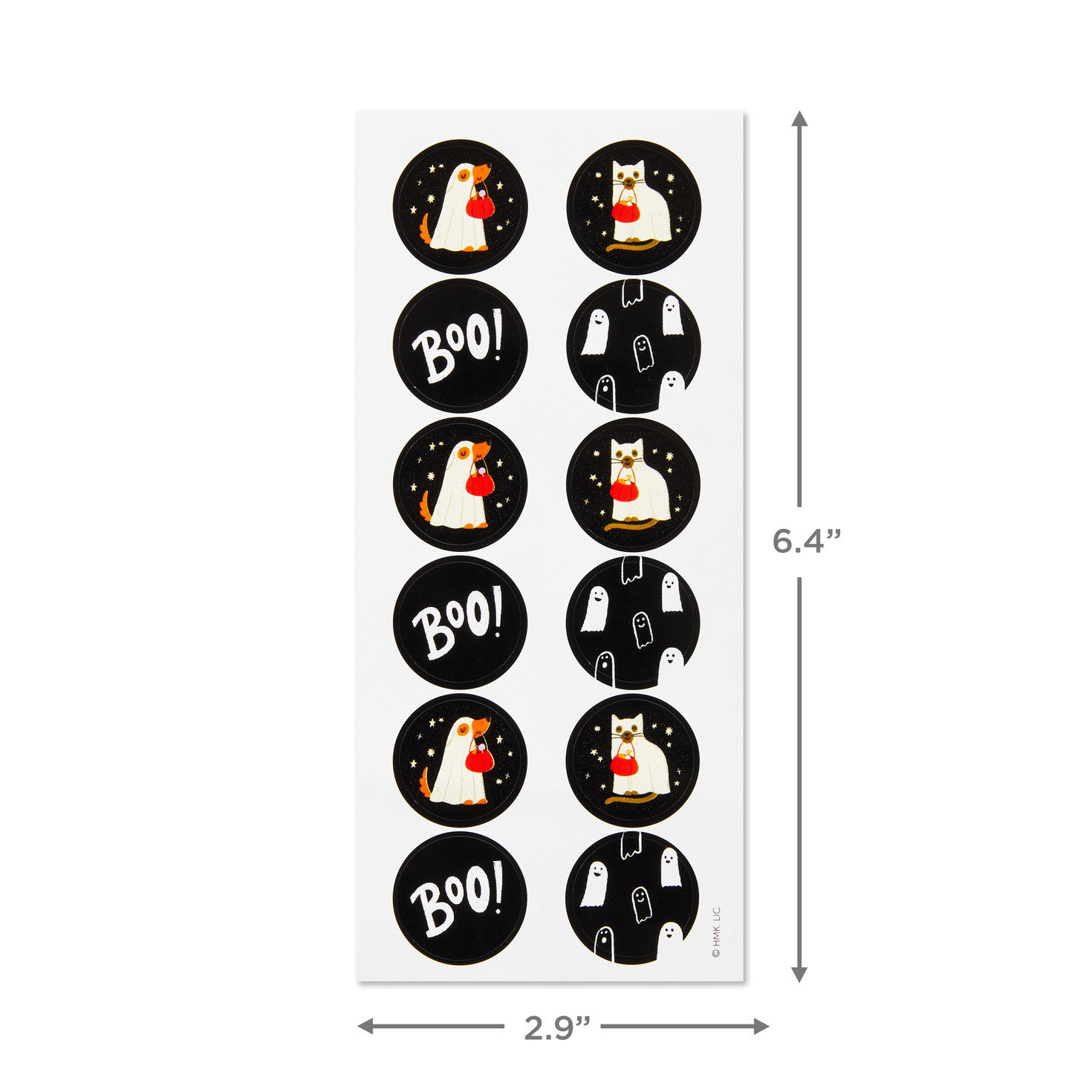 Halloween Candies on Black 12-Pack Goodie Bags With Sticker Seals for only USD 5.99 | Hallmark