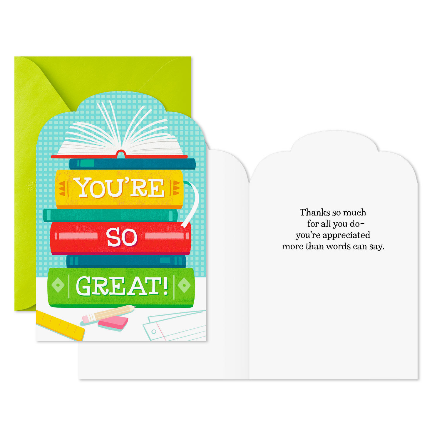 Great Teacher Assorted Thank-You Cards, Pack of 6, , large image number 3