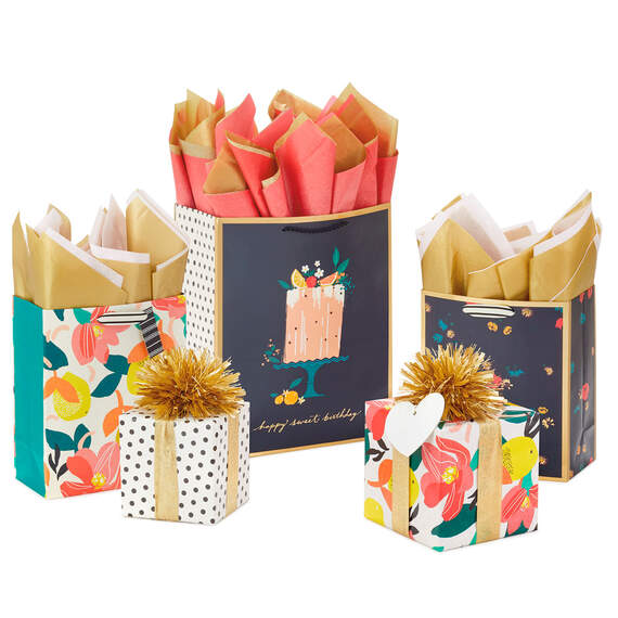 Bold Blooms & Dots Gift Wrap Collection