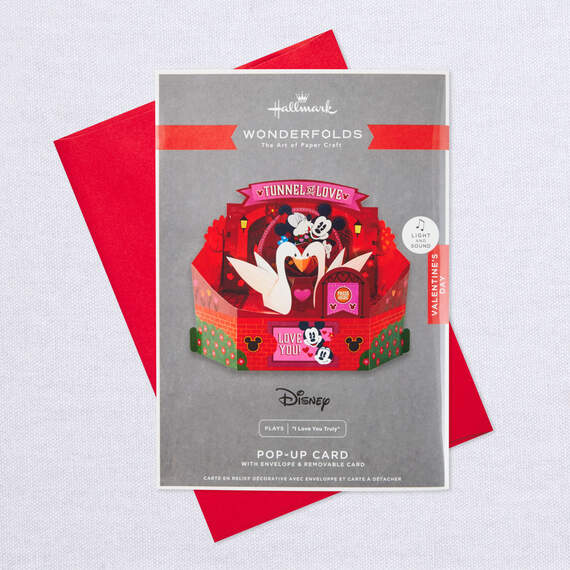 Disney Mickey and Minnie Pop Up Musical Valentine's Day Card With Light, , large image number 8