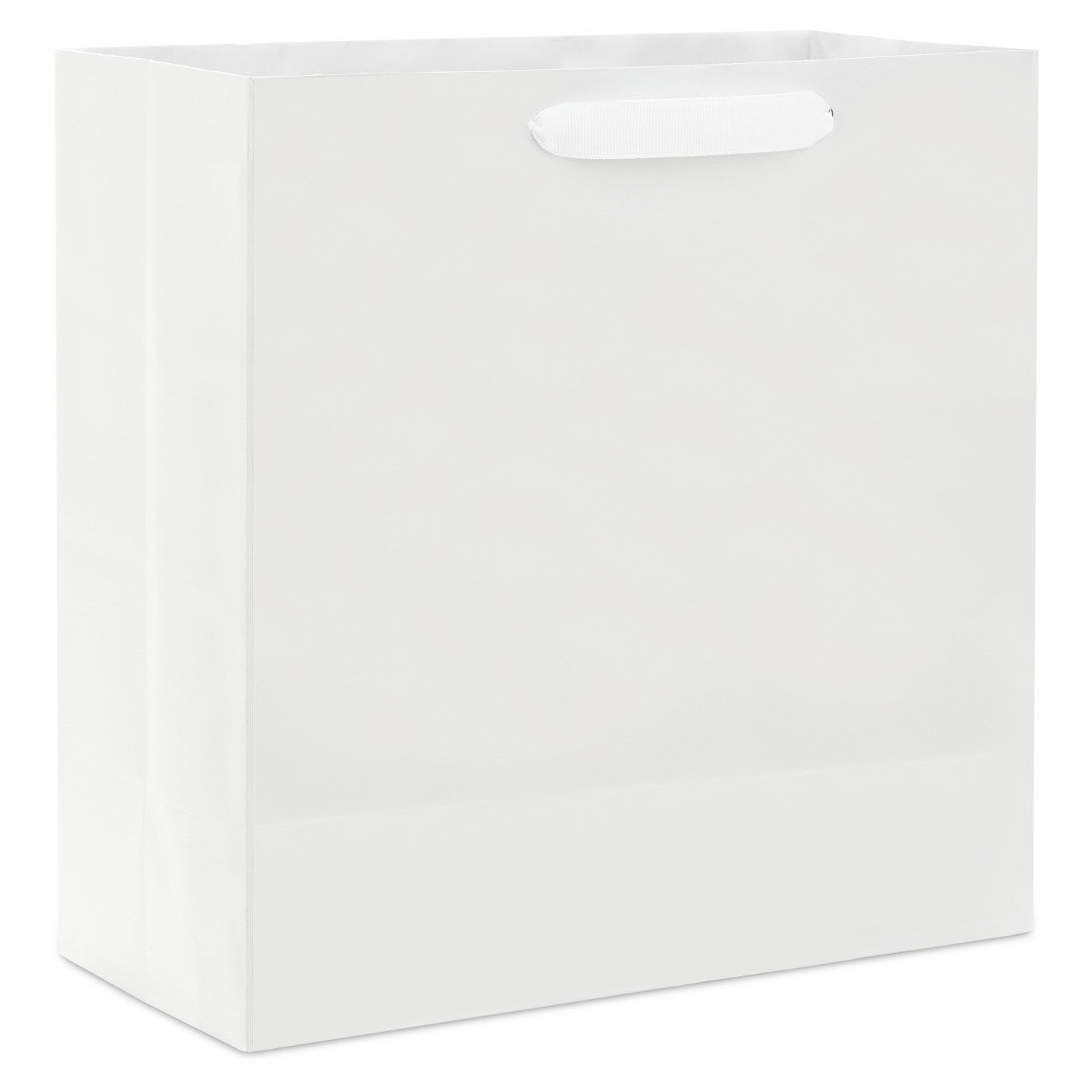 10.4" White Large Square Gift Bag, White, large image number 6