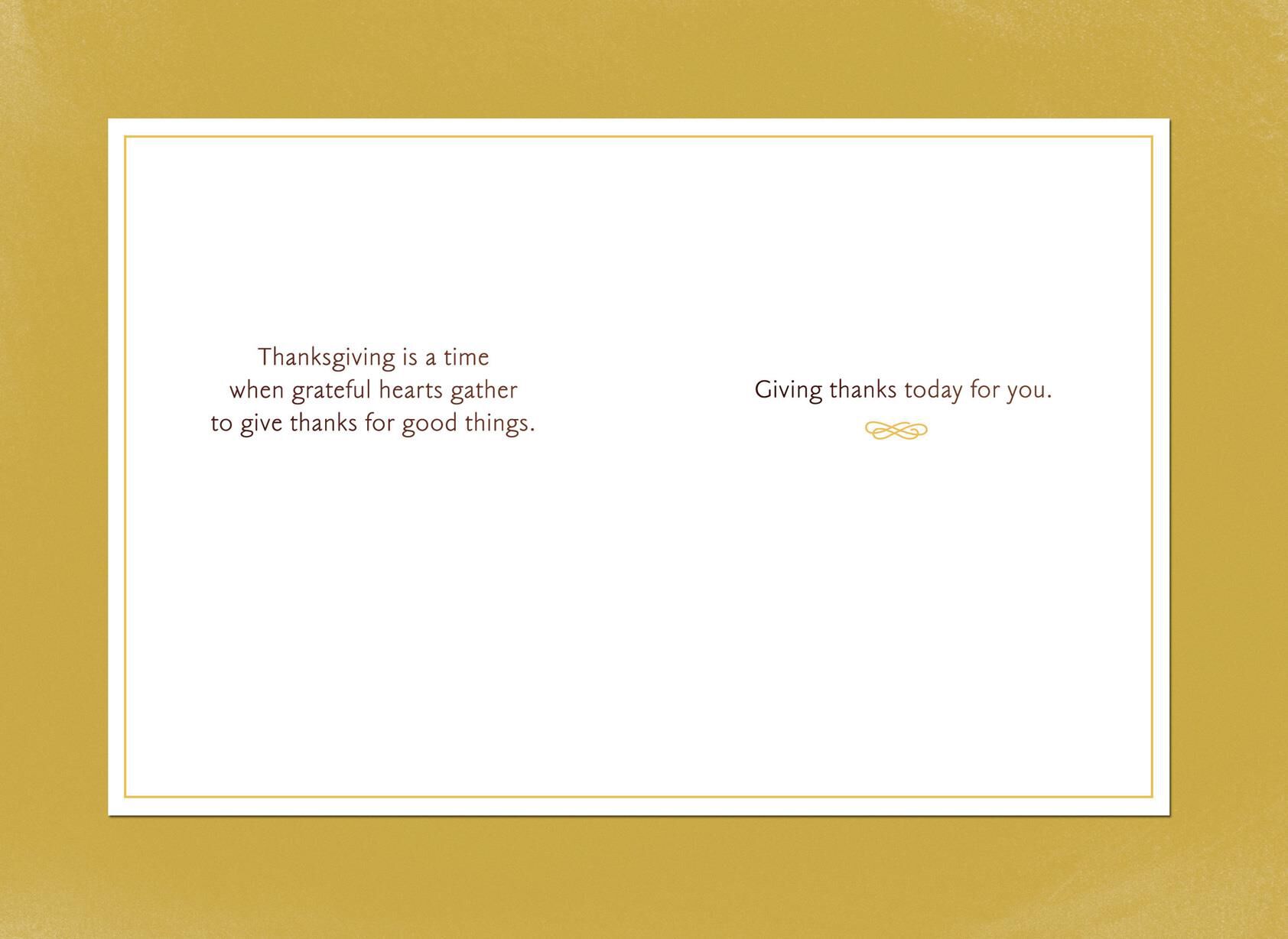 Grateful Hearts Gather Thanksgiving Card