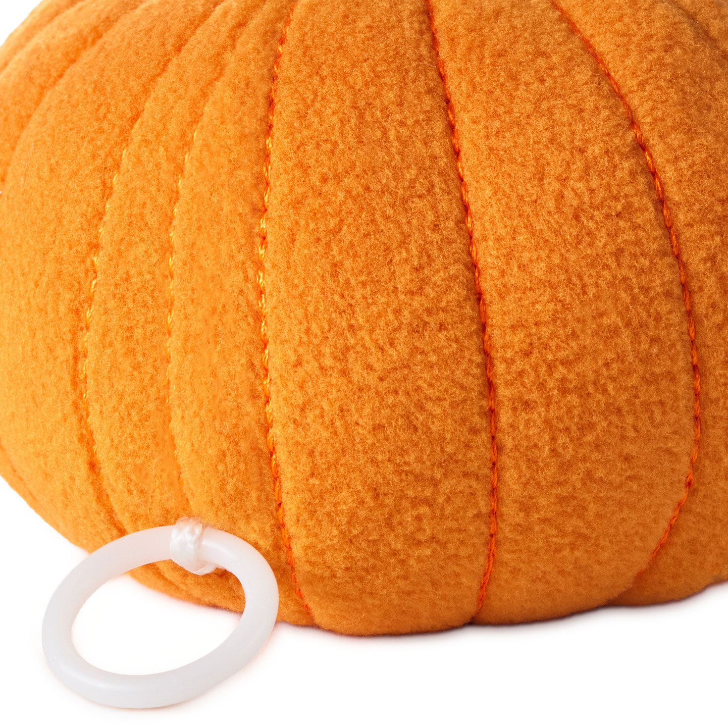 Plush Pumpkin Pull-String Toy upclose detail image number 4
