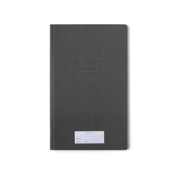 Designworks Ink Black Standard Issue Tall Hardcover Notebook
