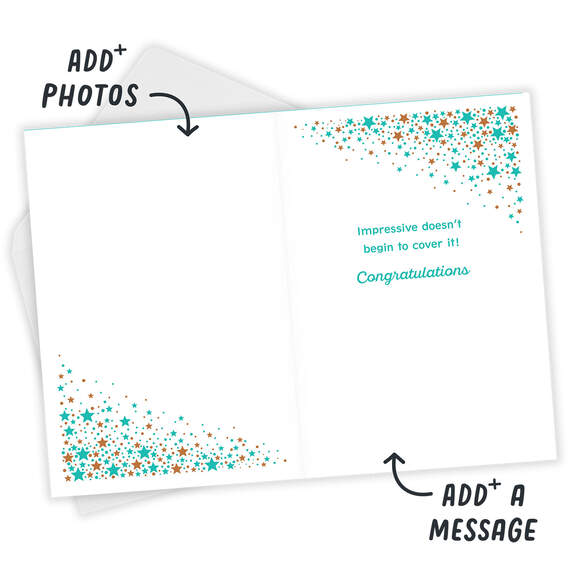 Personalized Bravo Folded Congratulations Photo Card, , large image number 4