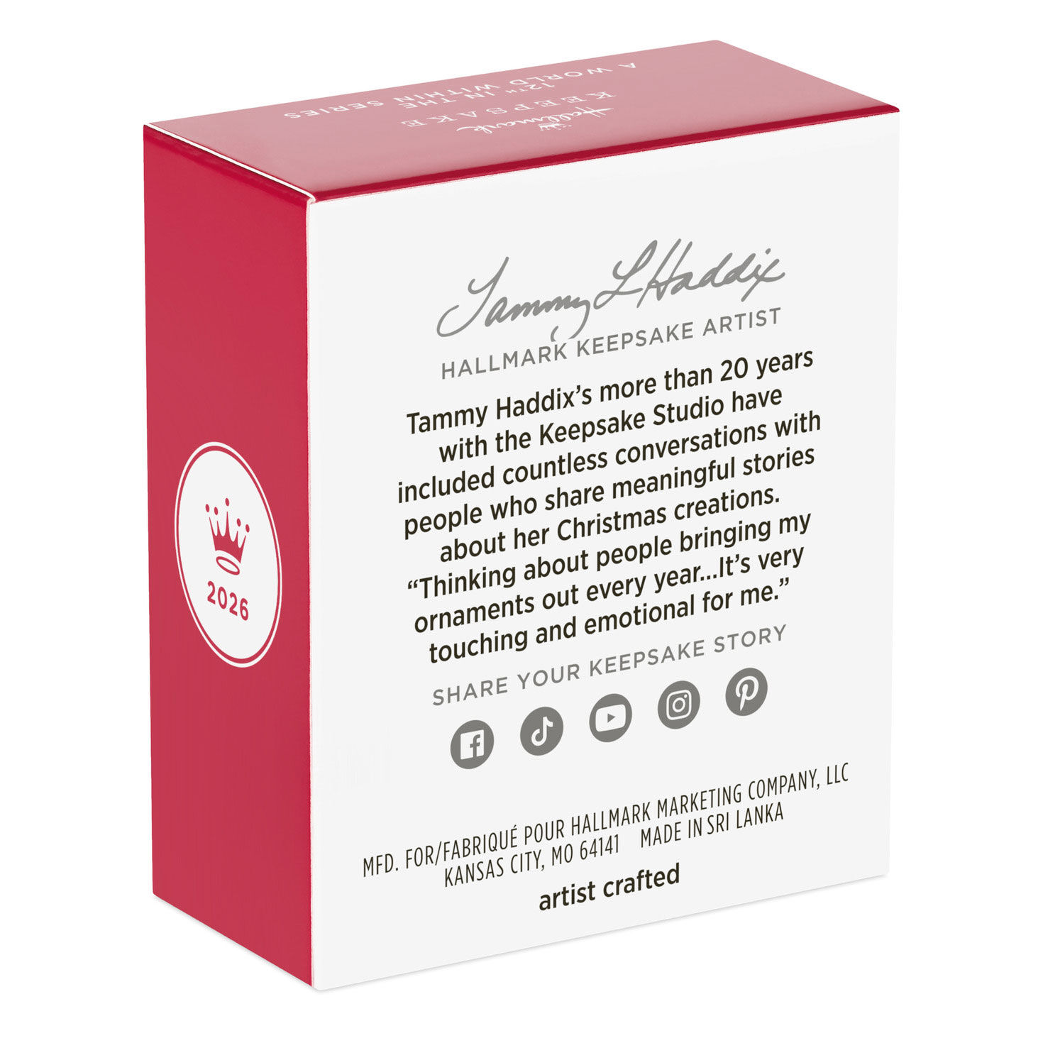 Snowman in Peppermint Candy Keepsake Ornament  image number 8