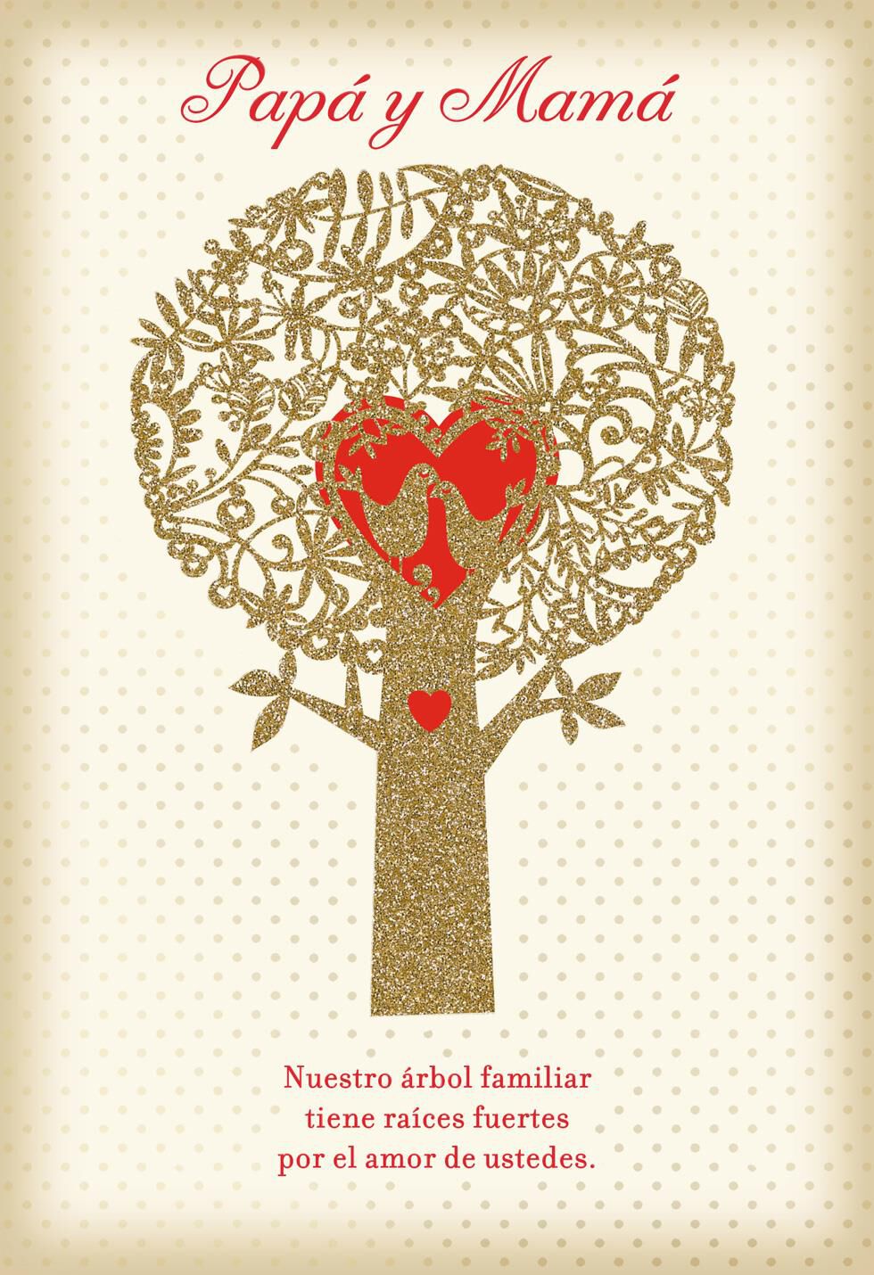 Family Tree Spanish-Language Valentine's Day Card for Parents