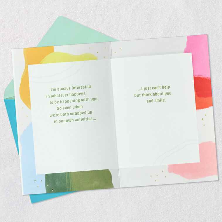 Colorful Abstract Lettering Thinking of You Card  image number 4