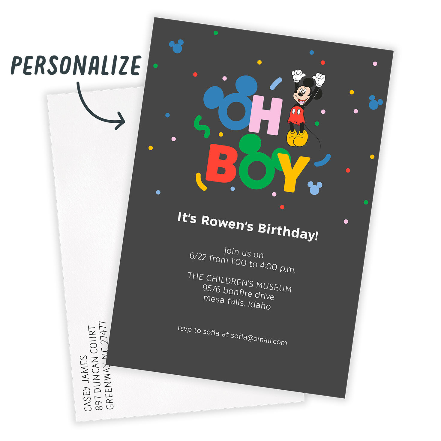 Disney Mickey Mouse Birthday Invitation, , large image number 2