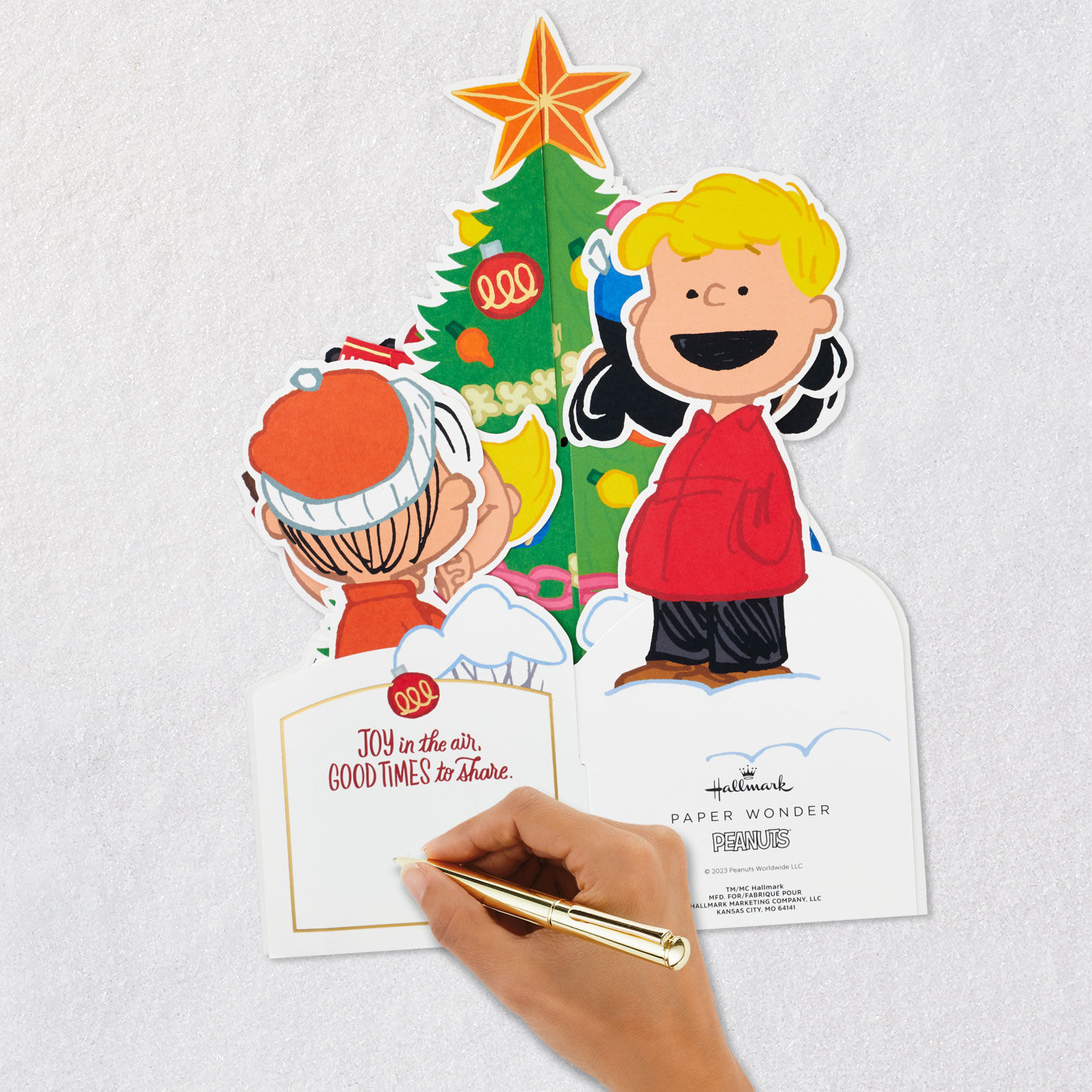 Jumbo The Peanuts® Gang Christmas Tree 3D Pop-Up Christmas Card for only USD 14.99 | Hallmark