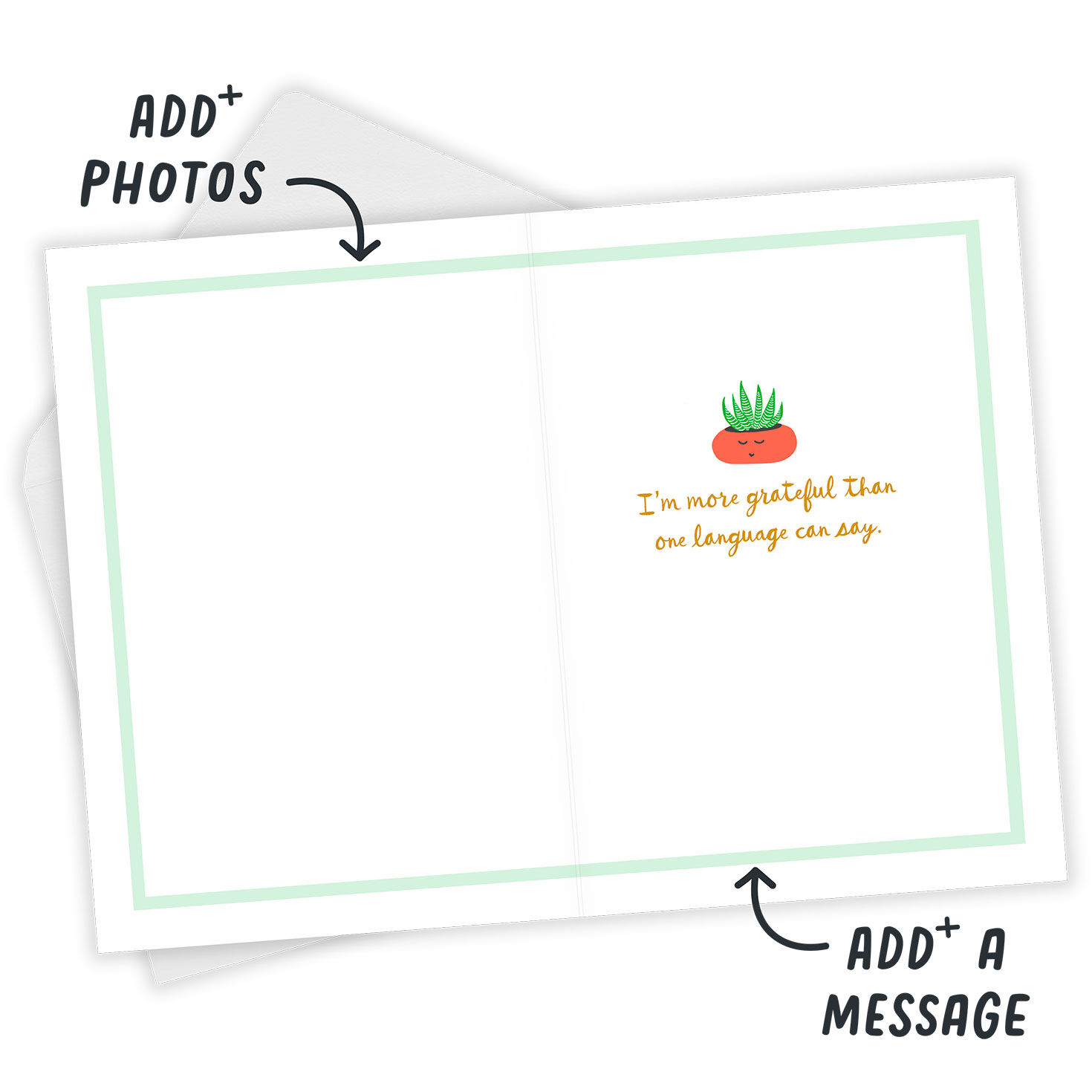 Merci Thanks Gracias Custom Thank-You Card, , large image number 3