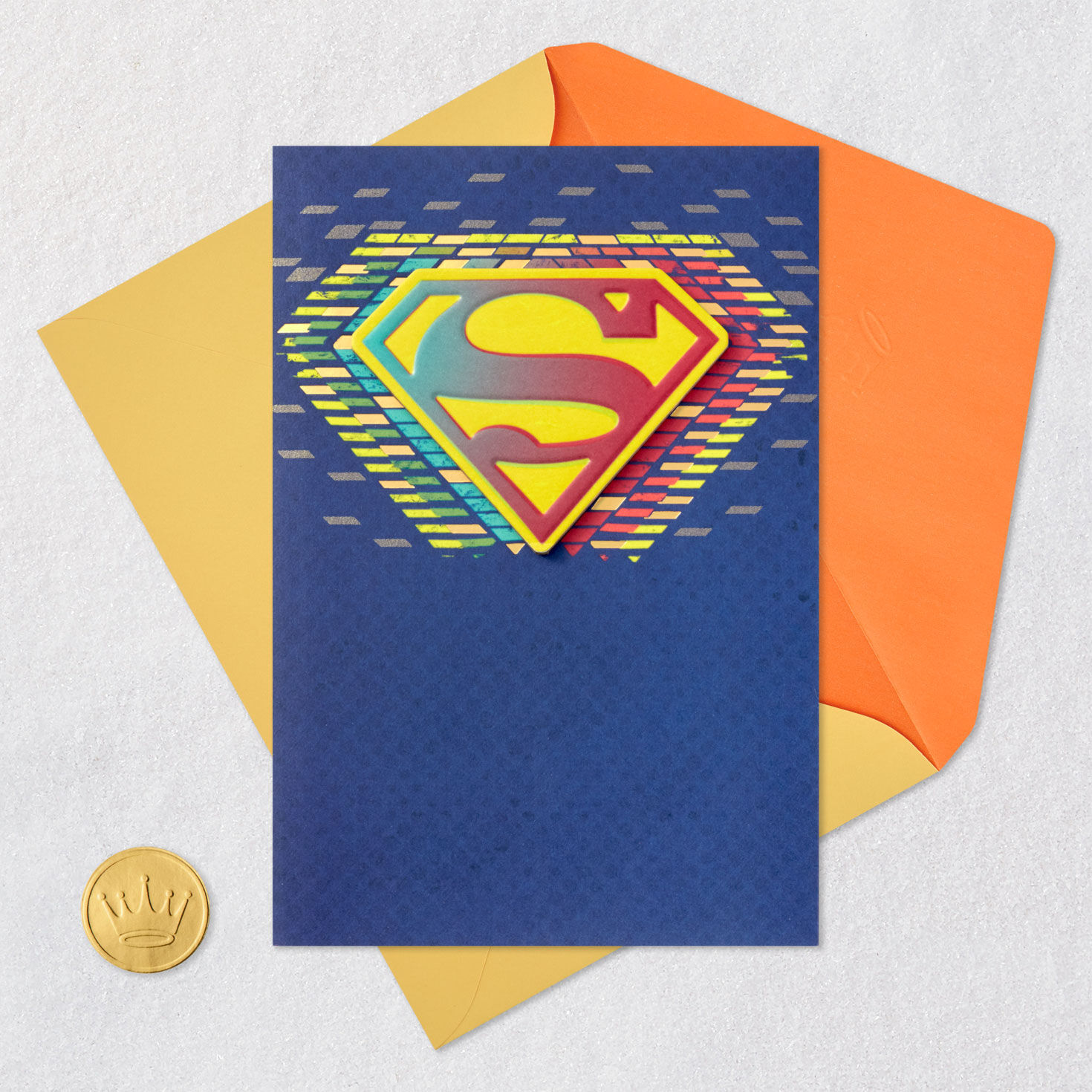 Superman Birthday Card Card Front with Envelope and Gold Seal image number 5
