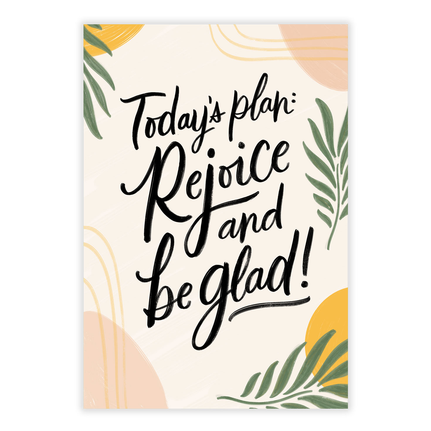 Rejoice Be Glad Religious Personalized Thank You Card front image number 2