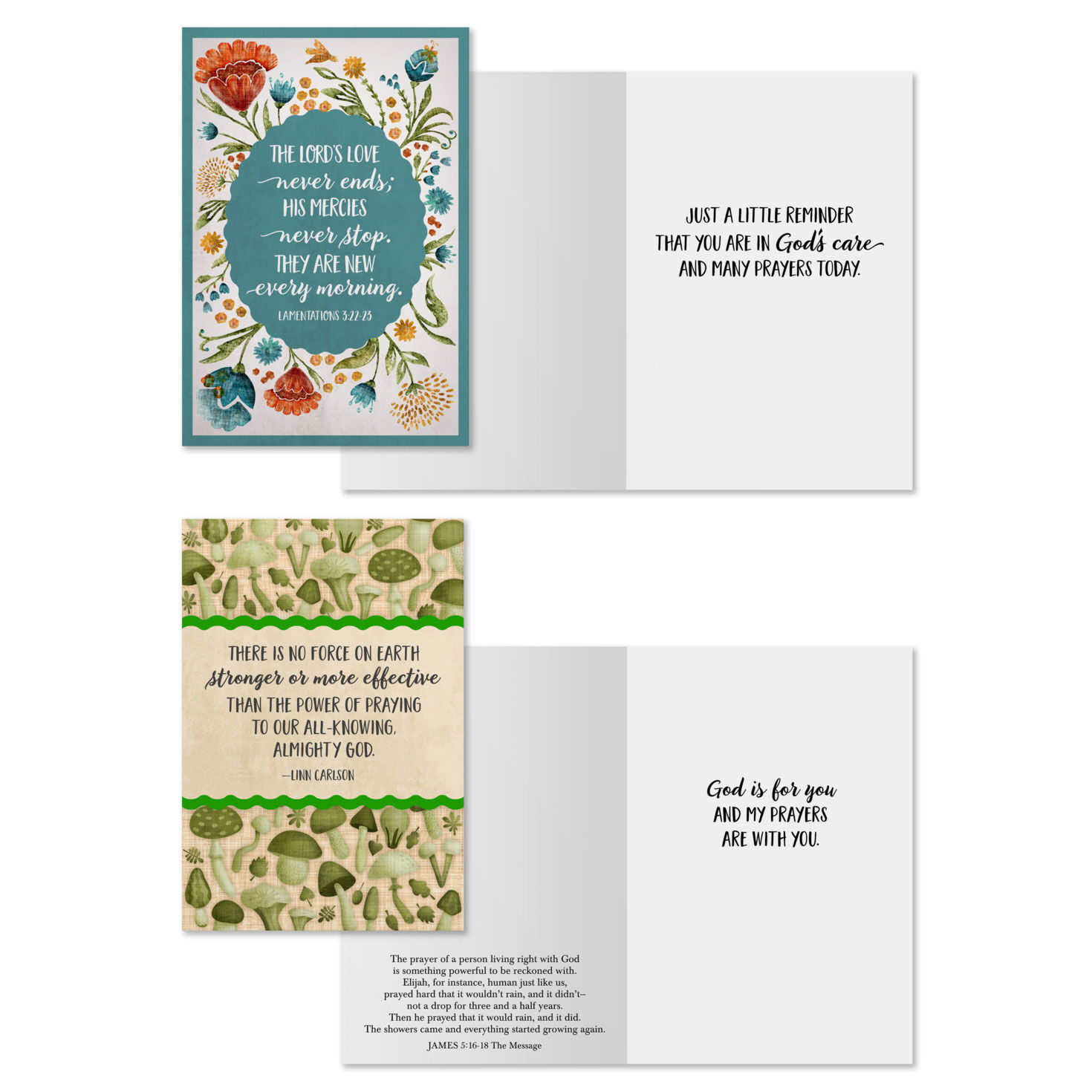 In God's Care DaySpring Prayer Cards Assortment Card Front with Sentiment image number 4