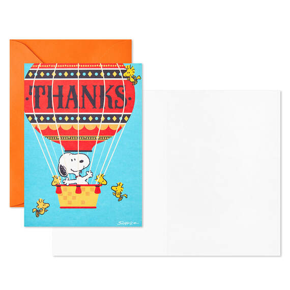 Snoopy Hot Air Balloon Boxed Thank-You Notes, Pack of 12, , large image number 3
