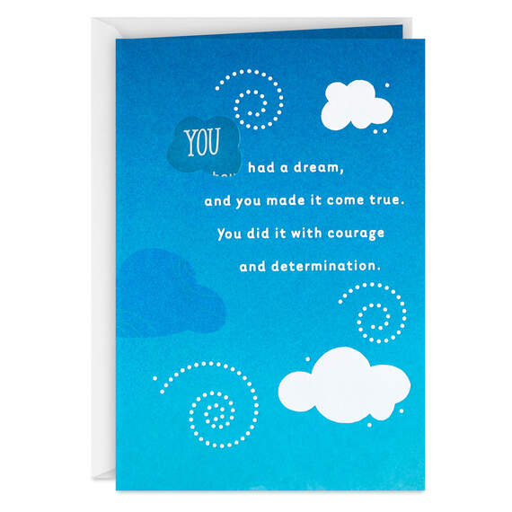 You Made Your Dream Come True Congratulations Card, , large image number 1