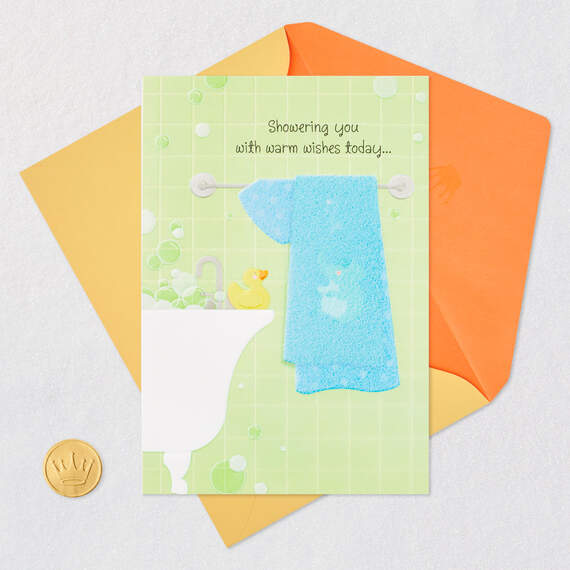 Showering You With Warm Wishes Baby Shower Card, , large image number 5
