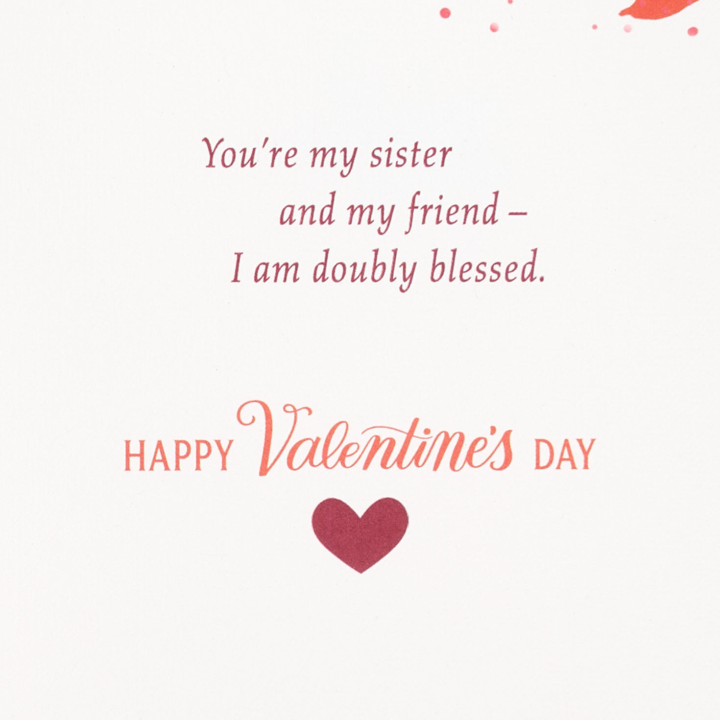 Hearts and Leaves Sister Valentine's Day Card Sentiment image number 3