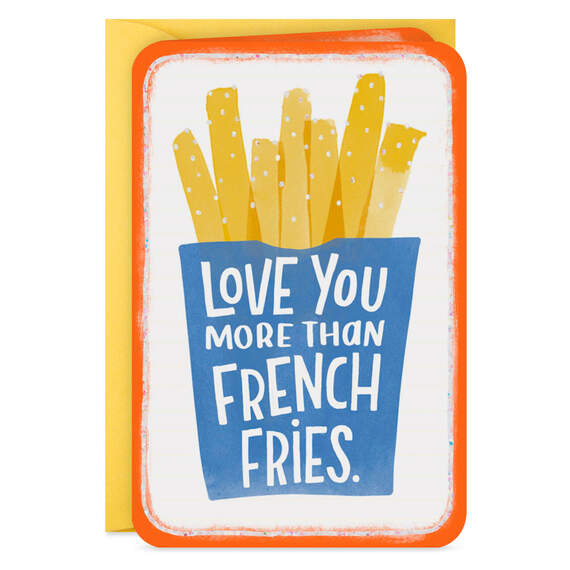 3.25" Mini Love You More Than French Fries Blank Love Card, , large image number 2