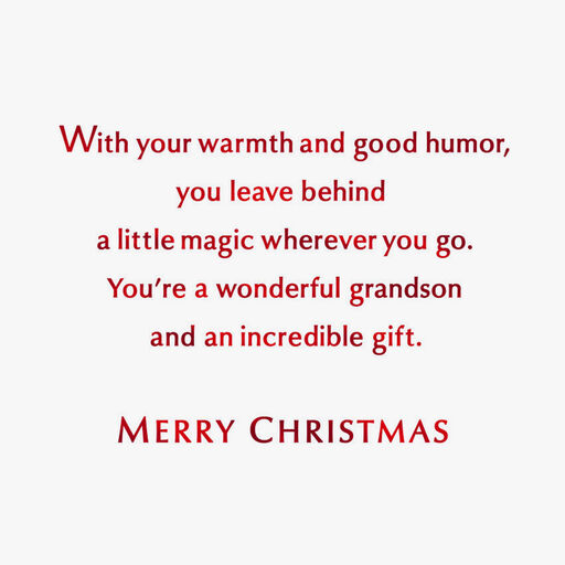 You're a Wonderful Grandson Christmas Card, 