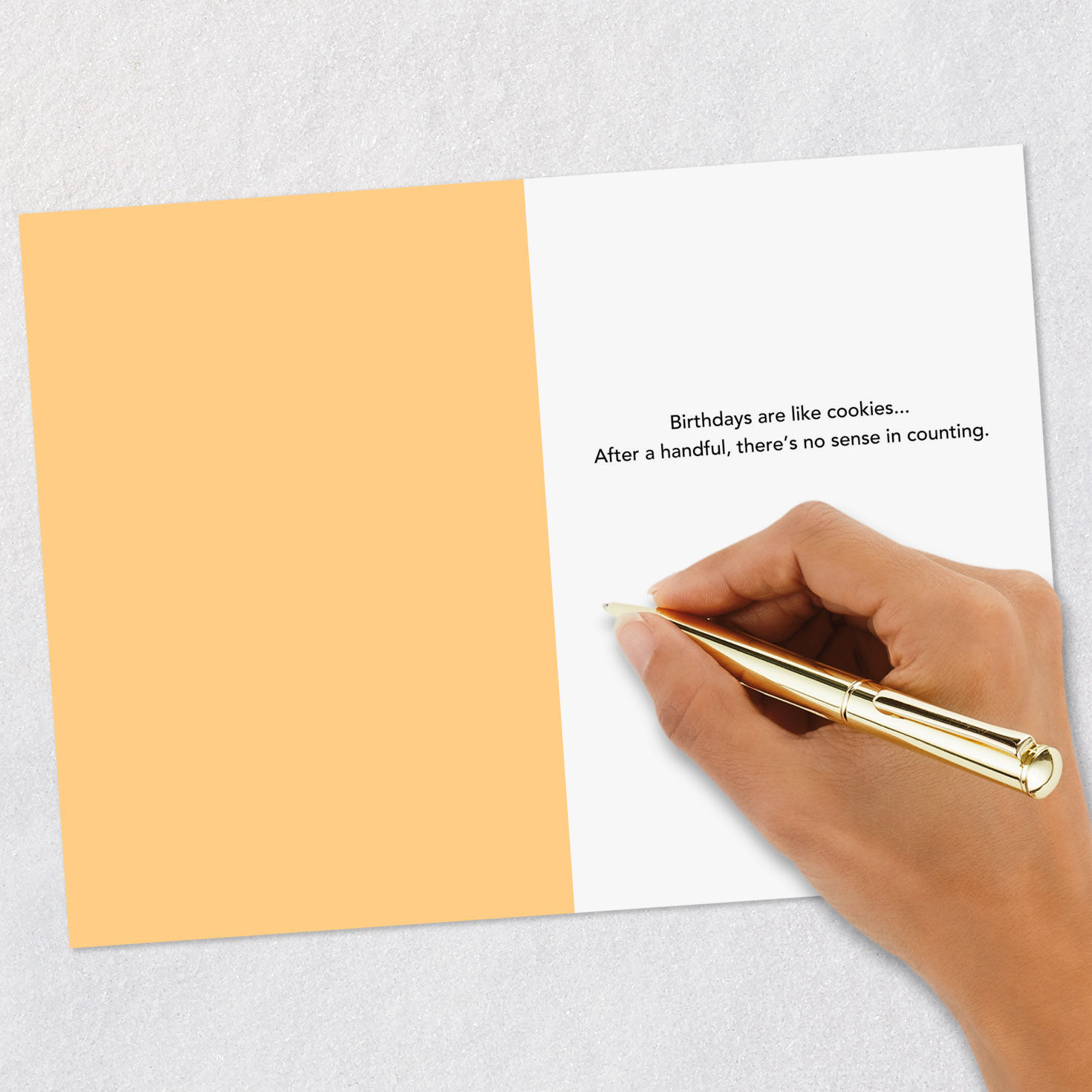 Girl and Cookie Jar Funny Birthday Card Signing card image number 6