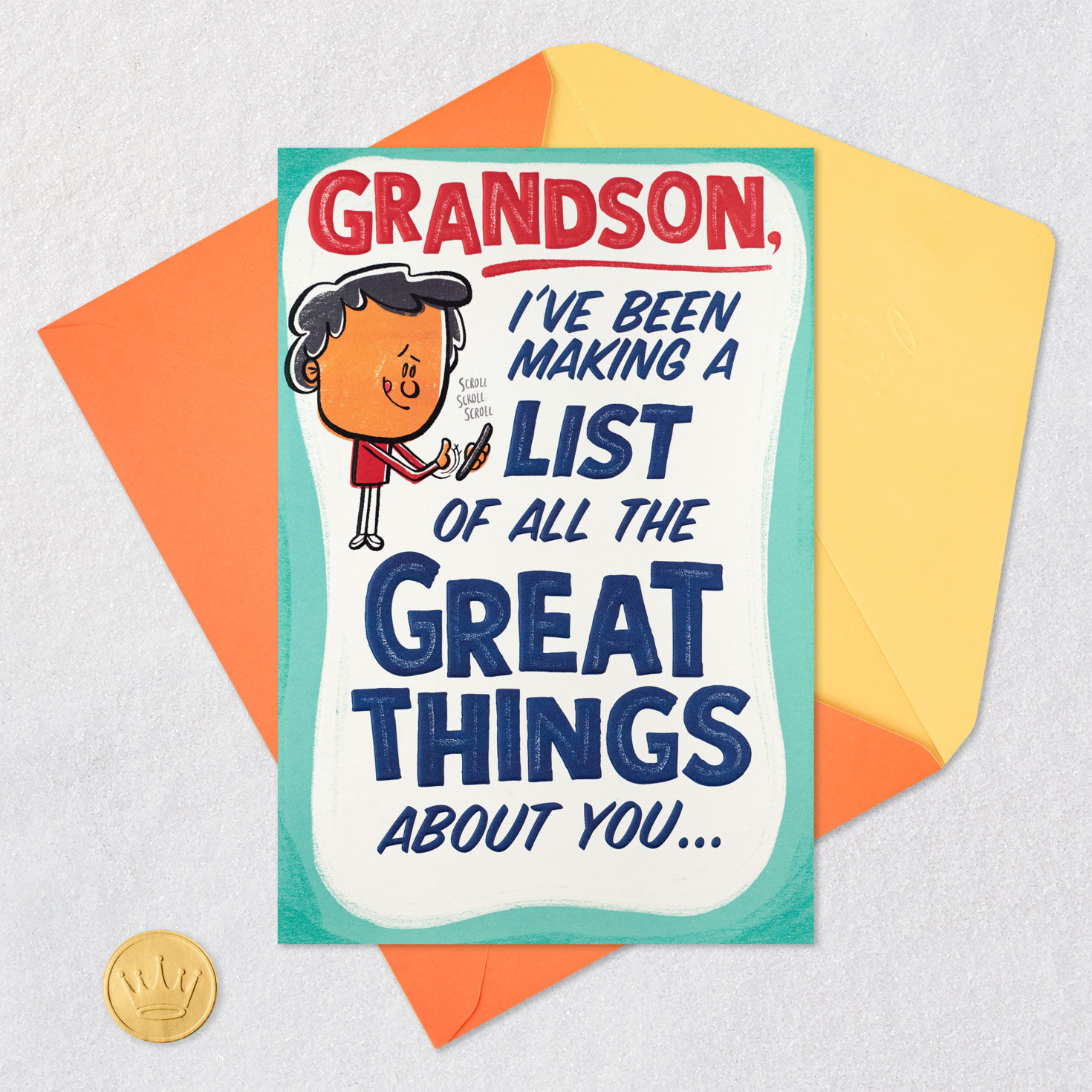 You're Great Birthday Card for Grandson, , large image number 6