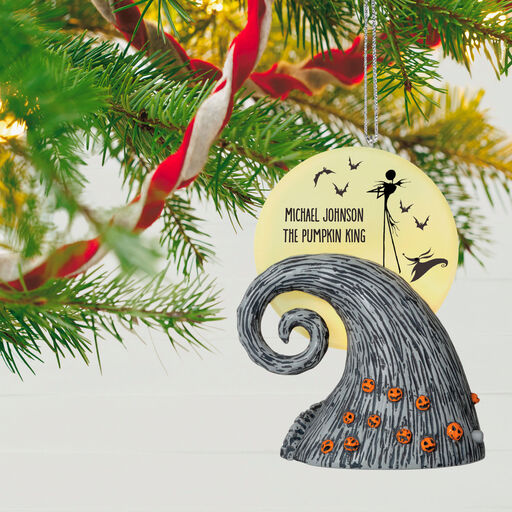 Disney Tim Burton’s The Nightmare Before Christmas Jack and Zero Personalized Ornament With Light, 
